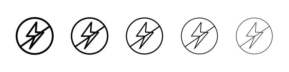 Obraz premium Flash off icon Symbol mark in Outline style