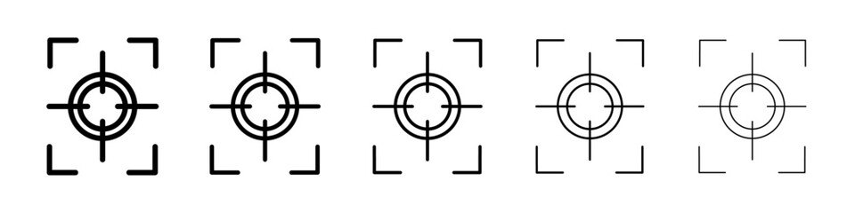 Focusing icon Symbol mark in Outline style
