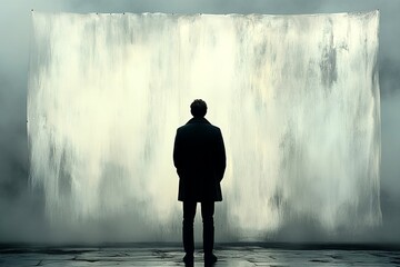 Depression recovery. Mood swings. Mental disorder - loneliness: abstract image of individual status. Self-help psychology. Metaphorical loneliness awareness of a mental ailment. Self-care ti.