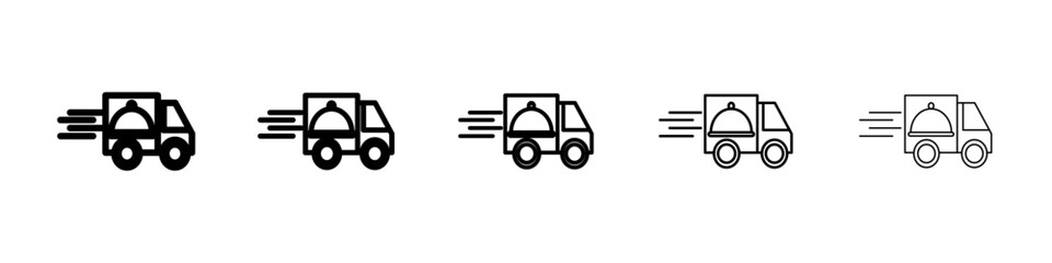 Food delivery icon Symbol mark in Outline style