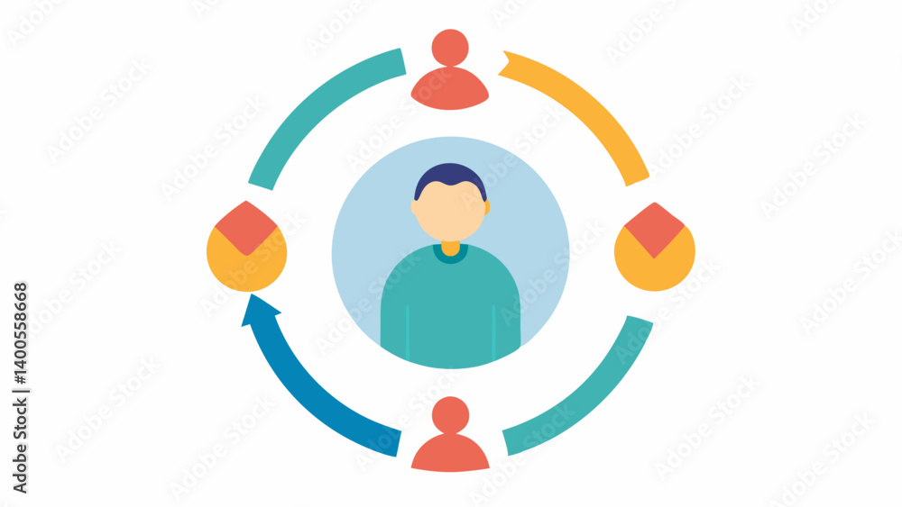 Poster cycle of change a circular diagram illustrating the stages of change awareness challenge reframe and