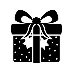 gift box icon, gift box silhouette vector illustration-simple silhouette illustration of gift box, perfect for gift box logos and icons