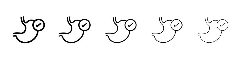 Good digestion icon Symbol mark in Outline style