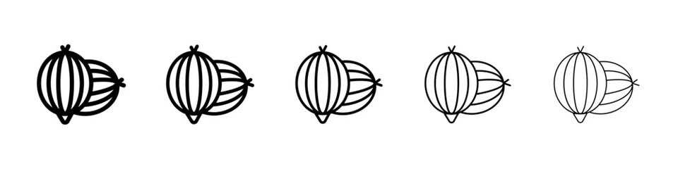 Gooseberry icon Symbol mark in Outline style