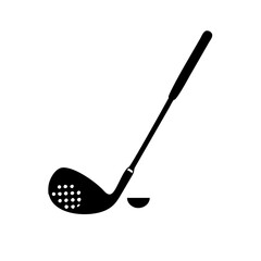 golf club icon, golf club silhouette vector illustration-simple silhouette illustration of golf club, perfect for golf club logos and icons