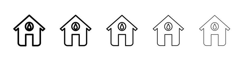 Home air humidity icon Symbol mark in Outline style