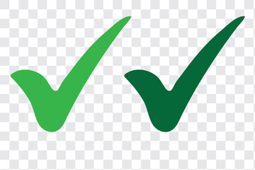 Round green tick mark ok sign vector design © Mr. 786