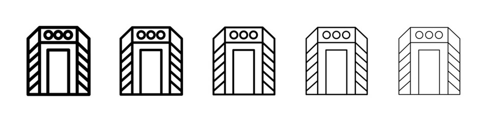 Infrared heat cabin icon Symbol mark in Outline style