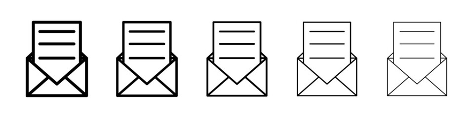 Invitation letter for event icon Symbol mark in Outline style