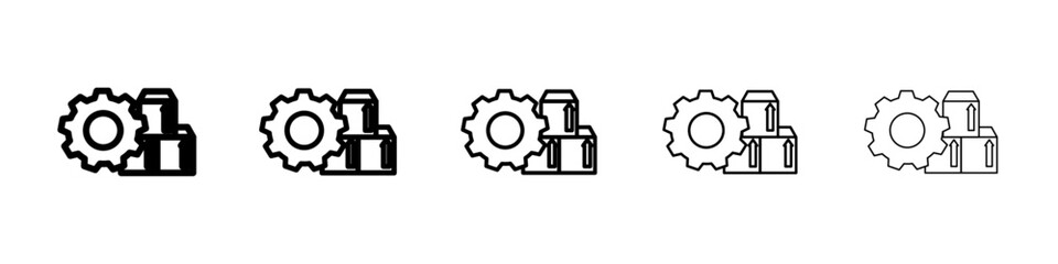 Inventory control icon Symbol mark in Outline style