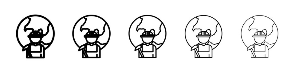 Job for immigrants icon Symbol mark in Outline style