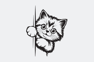 Obraz premium cute kitten illustration vector