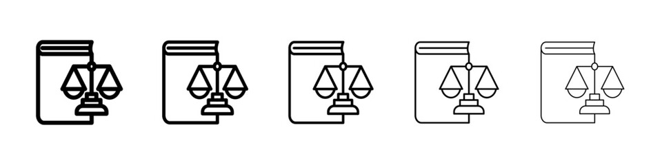 Labour and social law icon Symbol mark in Outline style