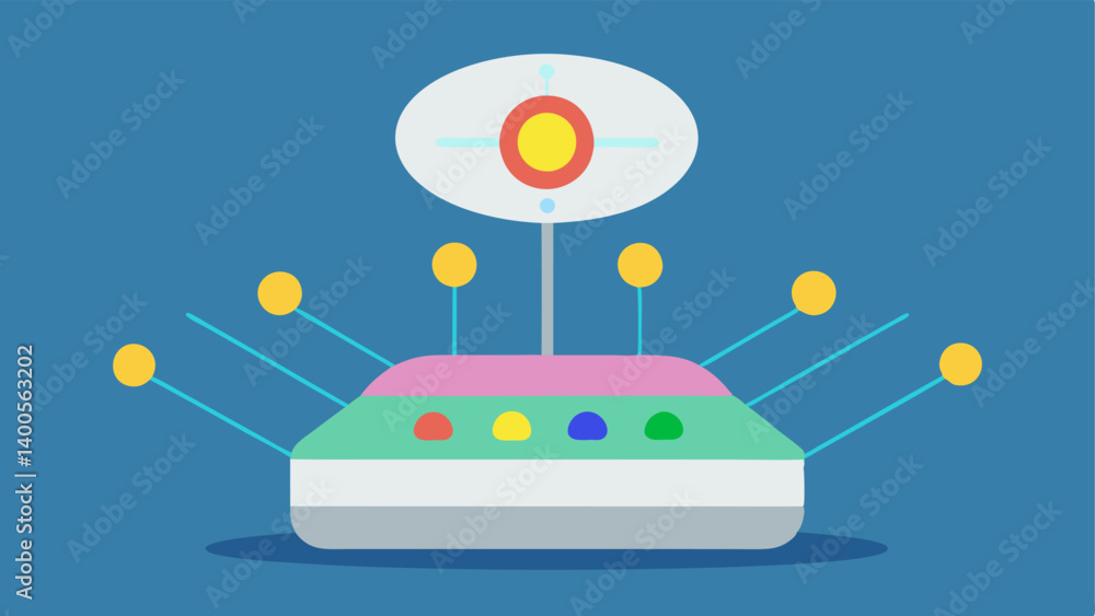 Poster led light integration the device is shown with multicolored led lights that illuminate the exosome d
