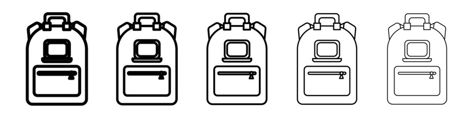 Laptop bag icon Symbol mark in Outline style