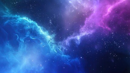 Naklejka premium Premium Abstract Cosmic Fluid Background with Deep Blue and Purple Gradients. Luxurious abstract background featuring flowing liquid colors in deep blues, purples, and teals with subtle cosmic element
