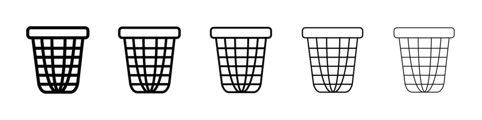 laundry hamper icon Symbol mark in Outline style