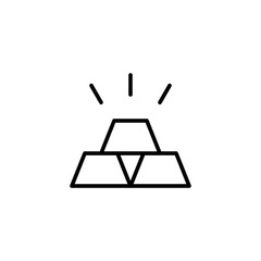 Gold Bar Icon Vector. Gold Bar Vector Icon in line style design. Symbol of Gold Bar. Vector illustration.