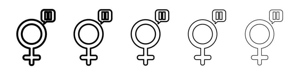 Menopause symbol Symbol mark in Outline style