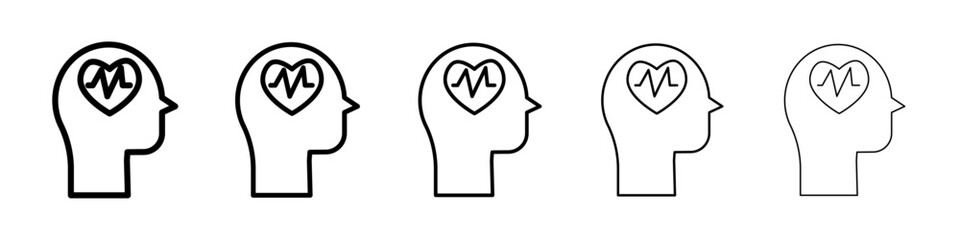 Mental disorder icon Symbol mark in Outline style