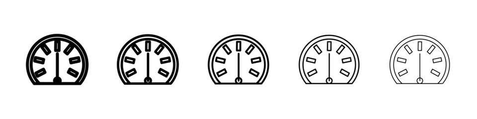 meter icon Symbol mark in Outline style