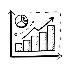 kpi chart icon, kpi chart silhouette vector illustration-simple silhouette illustration of kpi chart, perfect for kpi chart logos and icons