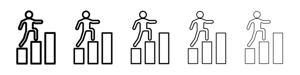 Next steps icon Symbol mark in Outline style
