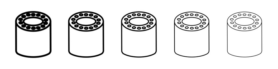 Oil filter icon Symbol mark in Outline style