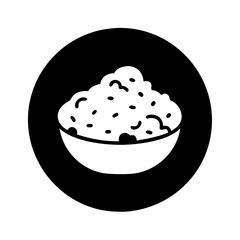 mashed potatoes icon, mashed potatoes silhouette vector illustration-simple silhouette illustration of mashed potatoes, perfect for mashed potatoes logos and icons