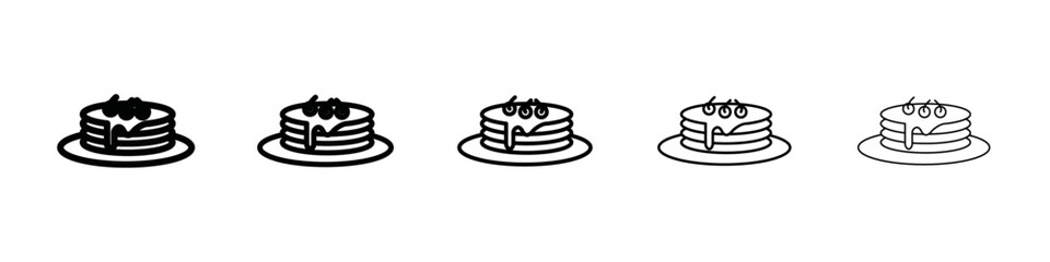 pancake icon Symbol mark in Outline style