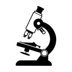 microscope icon, microscope silhouette vector illustration-simple silhouette illustration of microscope, perfect for microscope logos and icons