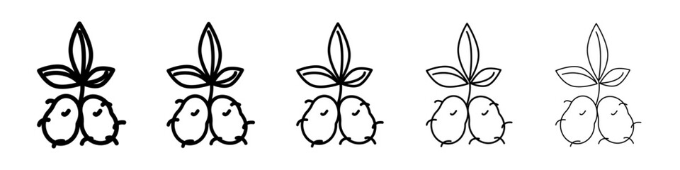 potatoes plant icon Symbol mark in Outline style