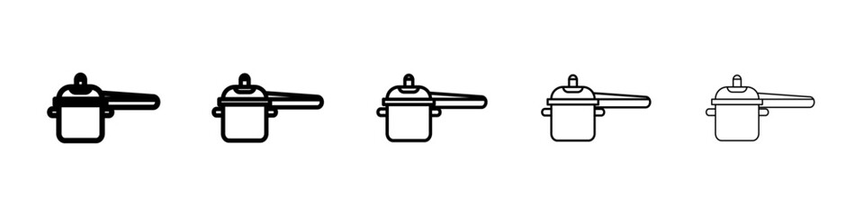 pressure cooker icon Symbol mark in Outline style