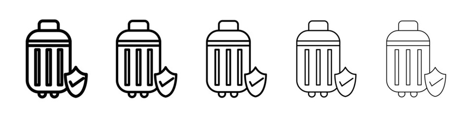 Protection of baggage icon Symbol mark in Outline style