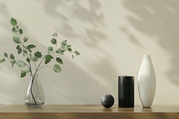 Minimalist home decor, soft light
