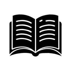 open book icon, open book silhouette vector illustration-simple silhouette illustration of open book, perfect for open book logos and icons
