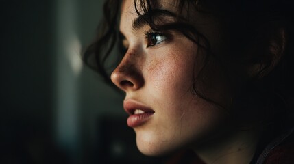 Candid Portrait of a Real Person in Natural Light Displaying Emotion