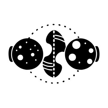 parallel universe icon icon, parallel universe icon silhouette vector illustration-simple silhouette illustration of parallel universe icon, perfect for parallel universe icon logos and icons