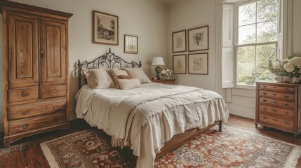 Rustic Charm: A Serene Bedroom Haven
