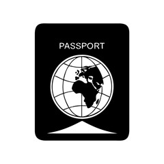 passport icon, passport silhouette vector illustration-simple silhouette illustration of passport, perfect for passport logos and icons