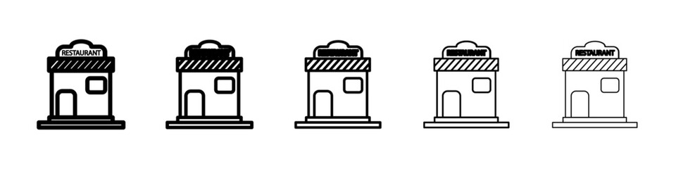 Restaurant icon Symbol mark in Outline style