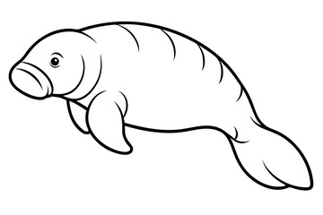 Minimalist Manatee Vector