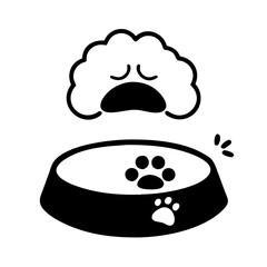 pet feeder icon, pet feeder silhouette vector illustration-simple silhouette illustration of pet feeder, perfect for pet feeder logos and icons