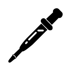 pipette icon, pipette silhouette vector illustration-simple silhouette illustration of pipette, perfect for pipette logos and icons