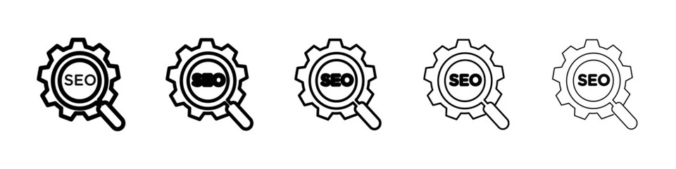 Search engine optimization icon Symbol mark in Outline style