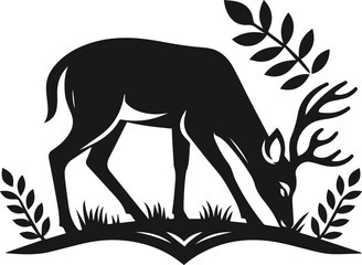 silhouette of a deer