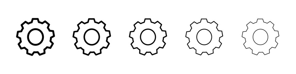 Settings icon Symbol mark in Outline style