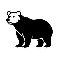 polar bear icon, polar bear silhouette vector illustration-simple silhouette illustration of polar bear, perfect for polar bear logos and icons