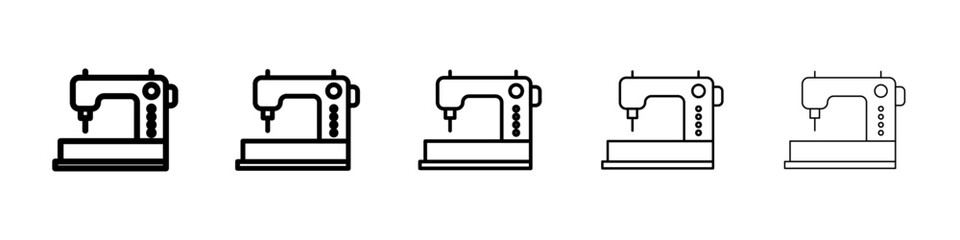 Sewing machine icon Symbol mark in Outline style