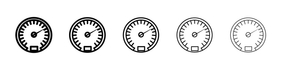 Speedometer icon Symbol mark in Outline style